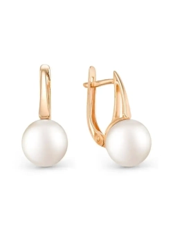Ювелирные серьги золотые с жемчугом