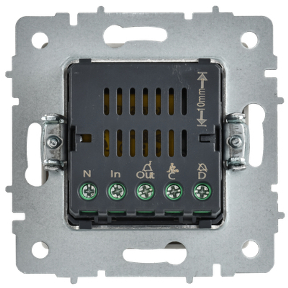 BRITE Кнопка звонка с индикацией для отелей 10А ВС10-1-9-БрАБ арктический белый IEK