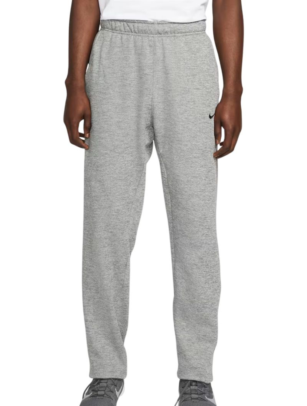 Теннисные брюки Nike Therma-FIT Open Hem Fitness - dark grey heather/particle grey/black