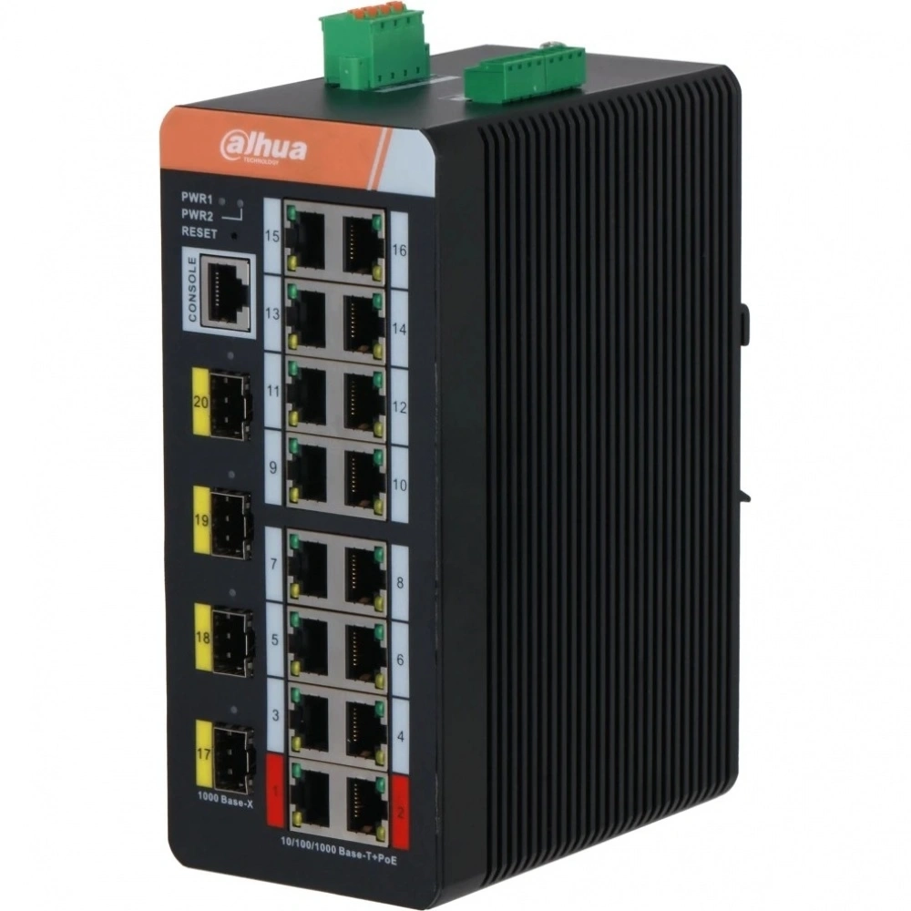 Коммутатор Dahua DH-IS4420-16GT-240 (L2) 20x1Гбит/с 3SFP 16PoE 240W управляемый