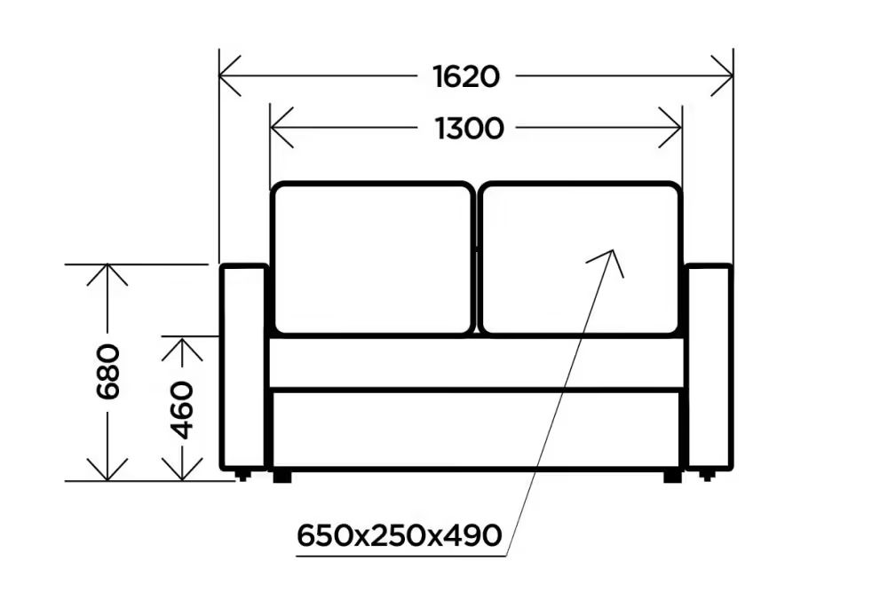 Диван "Джером" (Ньютон Аква блю, 1 категория), Комфорт-S