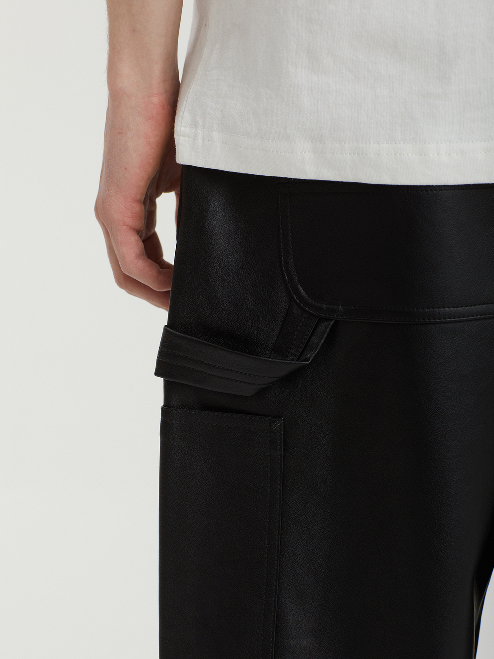 Мужские Брюки Single Knee Leather