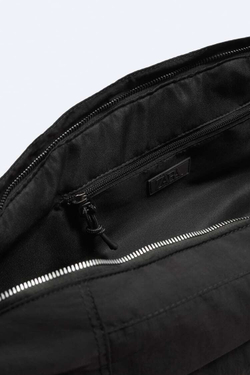 ZARA СУМКА С КАРМАНАМИ, ЧЕРНЫЙ