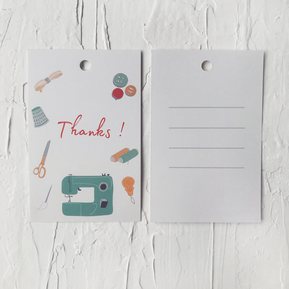 Бирки "Thanks" шитье