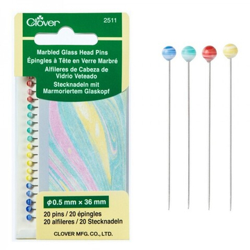Булавки с головкой из мраморного стекла 2511 Clover