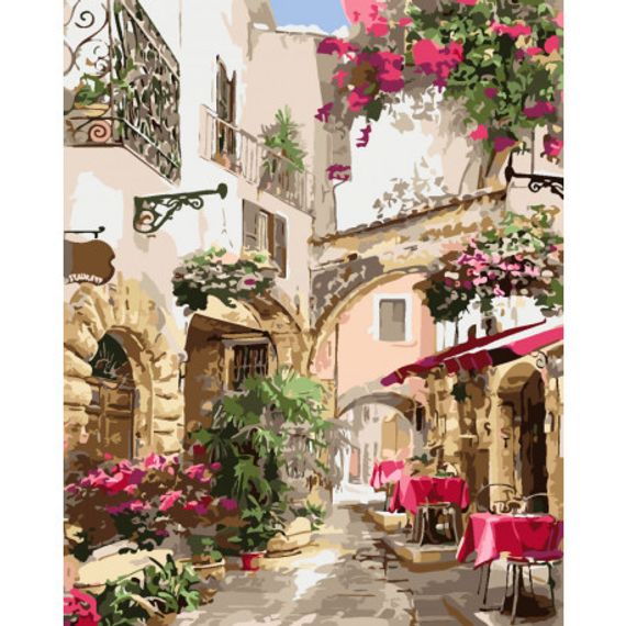 Романтика Европы- раскраски по номерам