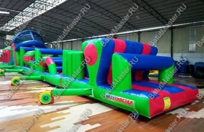 Коммерческая надувная полоса препятствий "Азарт" 25*3,5*4,5 м