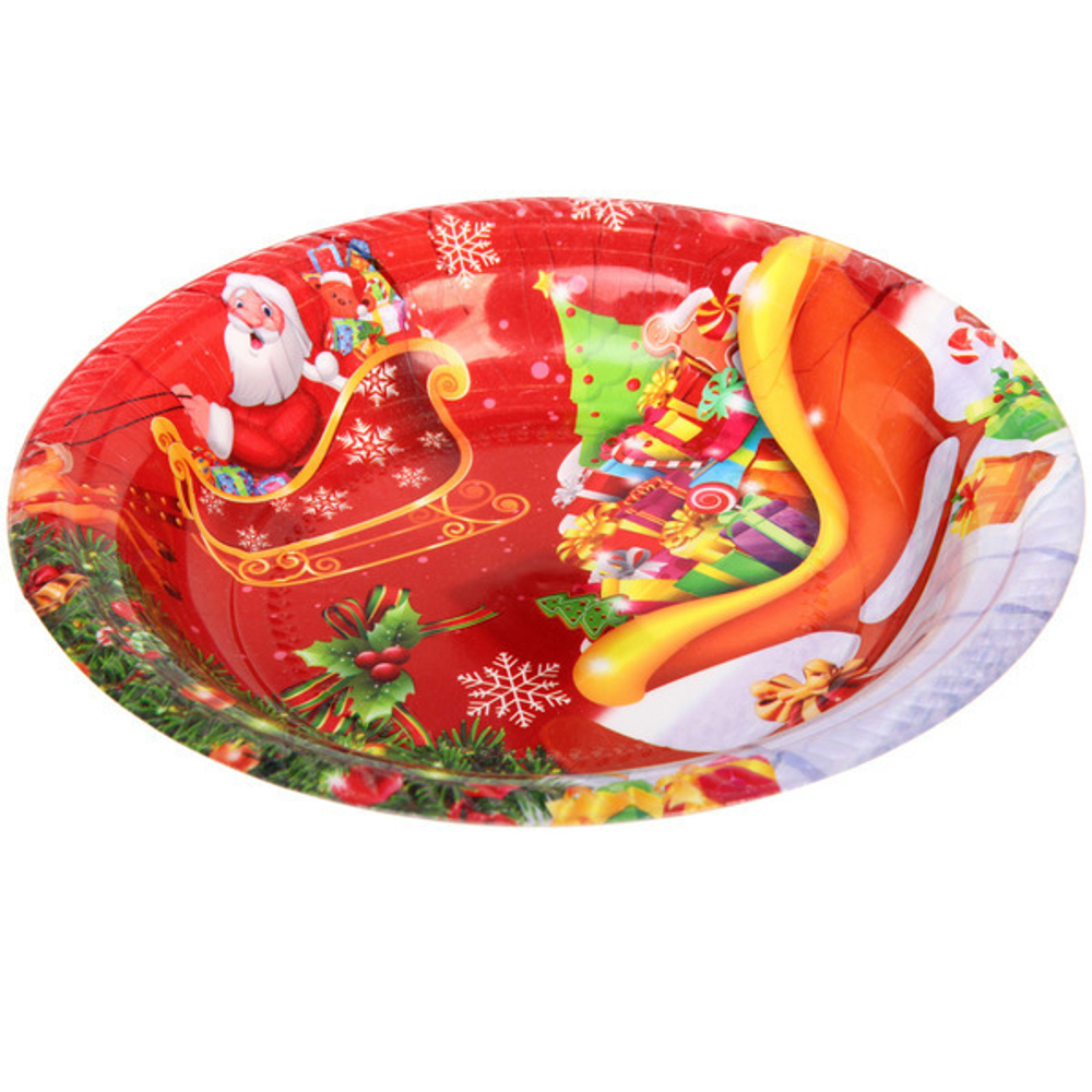 Поднос пластиковый «Добрый Дедушка Мороз» 21см