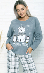 Пижама женская штаны+футболка дл/р ТК-3843