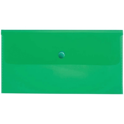 Папка-конверт С6 на кнопке 0,18 мм, зеленая (Berlingo)