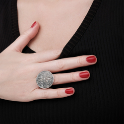"Сибель" кольцо в серебряном покрытии из коллекции "Турция" от Jenavi
