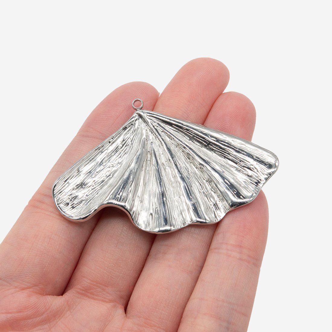 Подвеска крупная "Лепесток" 36*55мм, сталь без покрытия