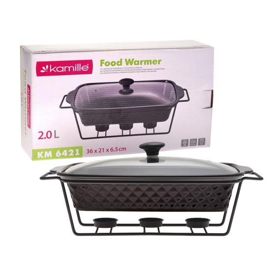 Мармит керамический 2 л. прямоугольный Kamille KM 6421