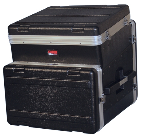 GATOR GRC-10X6 - рэковый кейс,пластик,черный,10U верх, 6U низ, компактный, легкий доступ к кабелям
