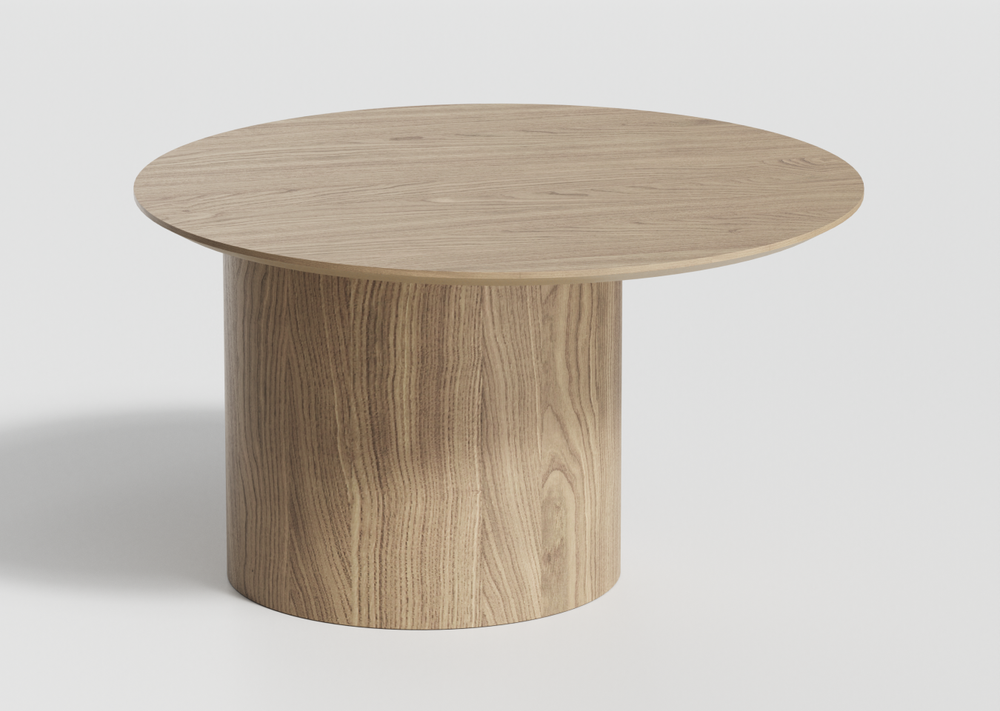Столик Type D 70 см со смещенным основанием D 39 см (натуральный дуб)
