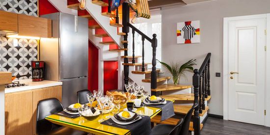 Кухня-столовая с геометрией