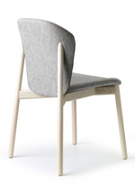 Стул деревянный с обивкой Scab Design Natural Finn, белый ясень, светло-серый