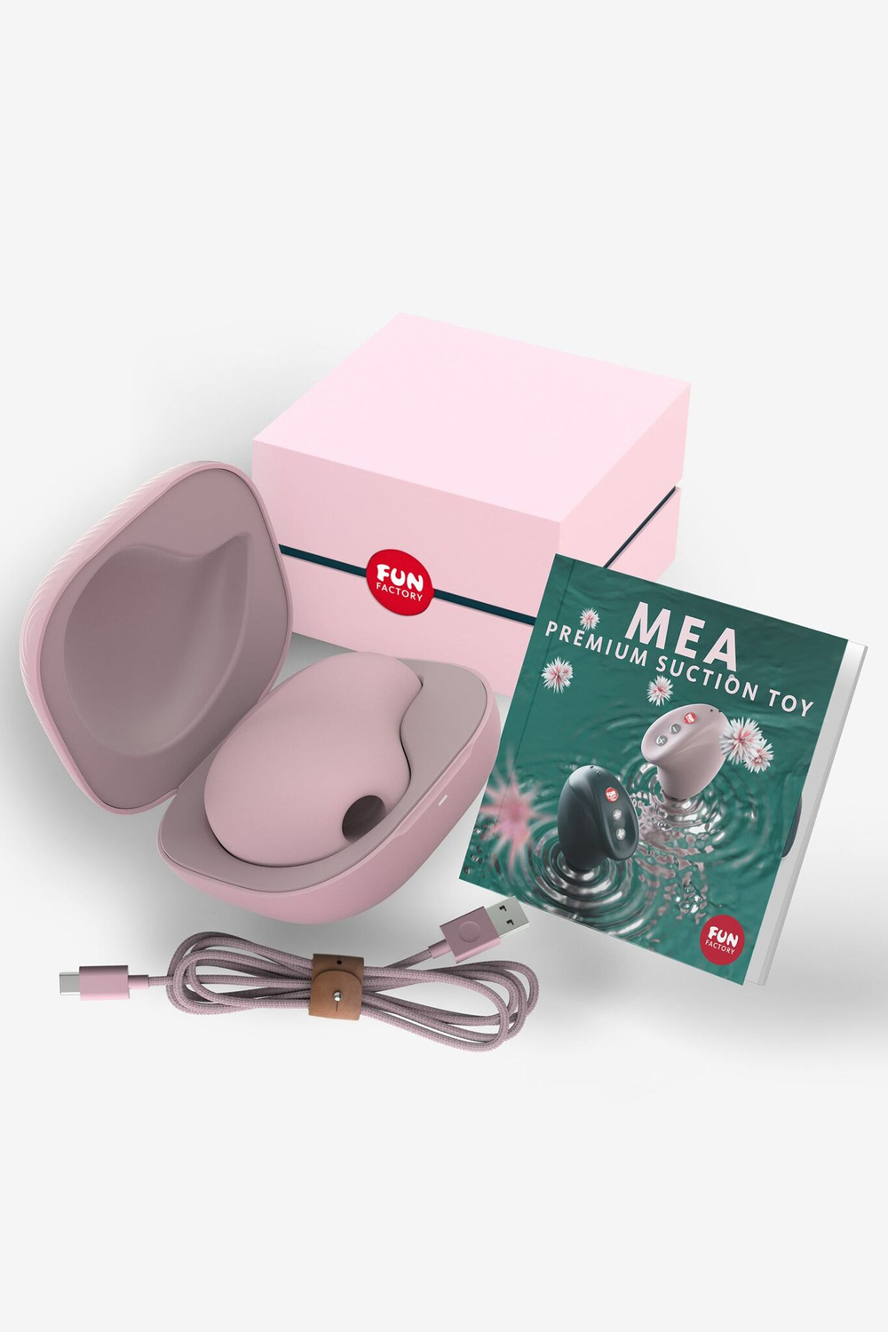 Розовый вакуум-волновой бесконтактный стимулятор клитора Mea (Цвет: розовый)