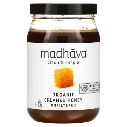 Madhava, Clean & Simple, Органический крем-мед, нефильтрованный, 22 унции (624 г)