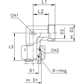 Соединение PN90 DL06 12х1.5 DS06 14x1.5