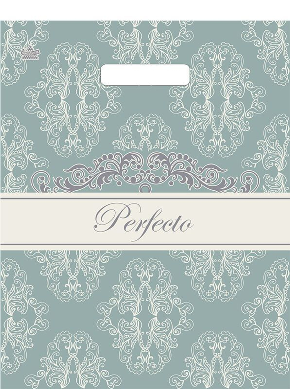 Пакет 37*30см (90мк) с вырубной ручкой "Перфекто Авантюрин" ПВД