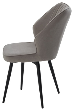 Стул РОССО 360 град. поворот. B22 Серый, велюр / черный каркас, М-City