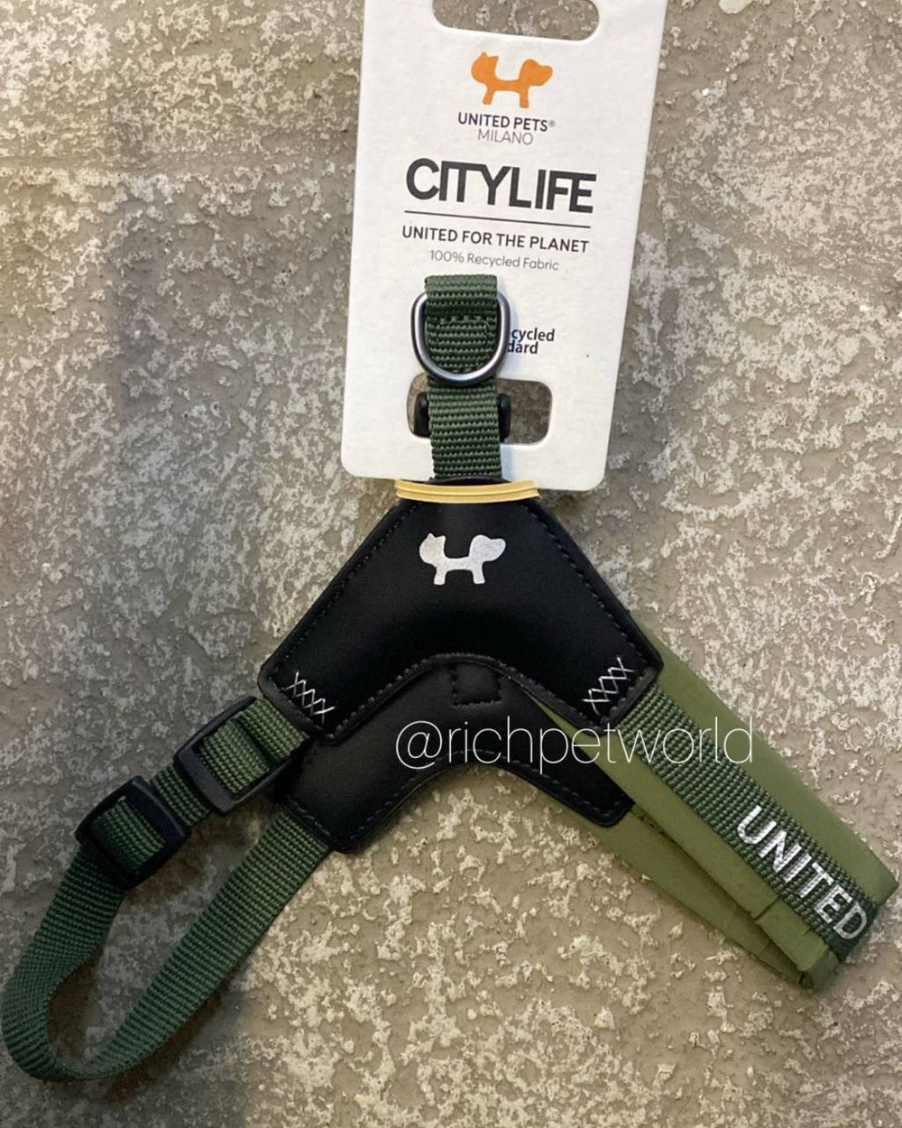 Шлейка United Pets для собак Citylife, хаки