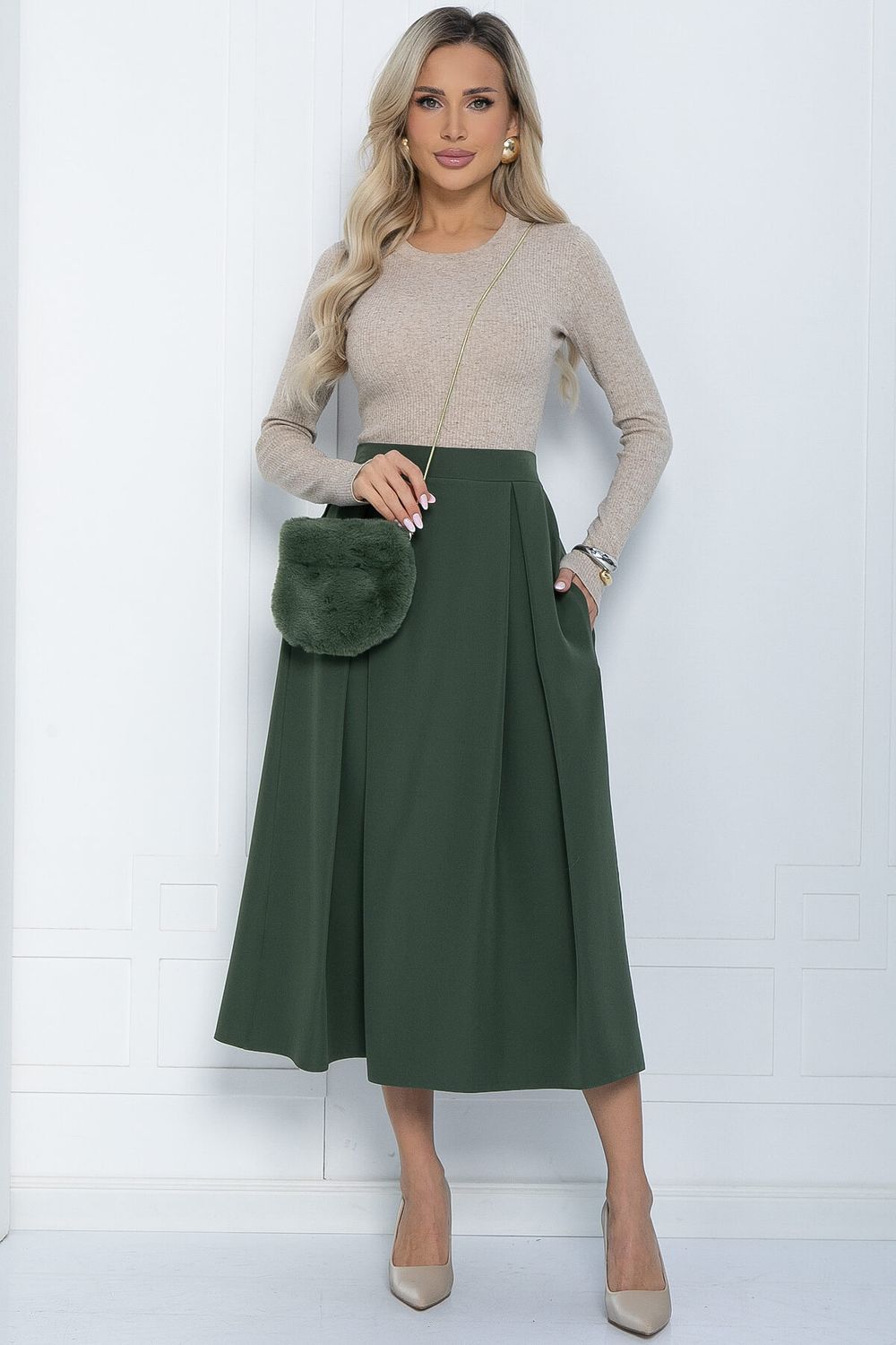 Юбка Мариэтта (хаки) Ю12042 LT Collection