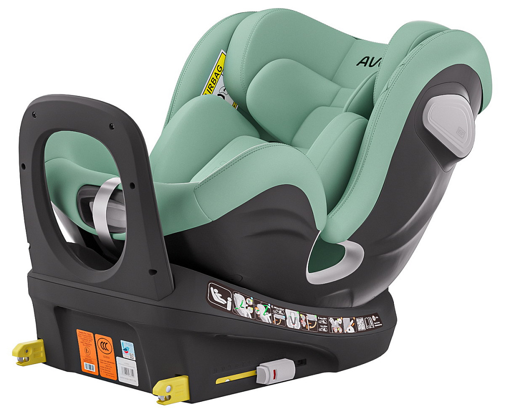 Автокресло Avova Swan Fix i-Size 0-1-2 (40-125 см, 0-25 кг) Lime Green, мятный