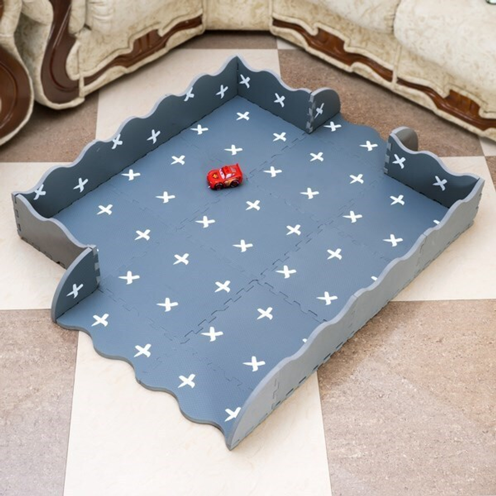 Игровой коврик-пазл Funkids12   Бебиарт-12  толщина 15 мм (9 частей + бортики) серия NT