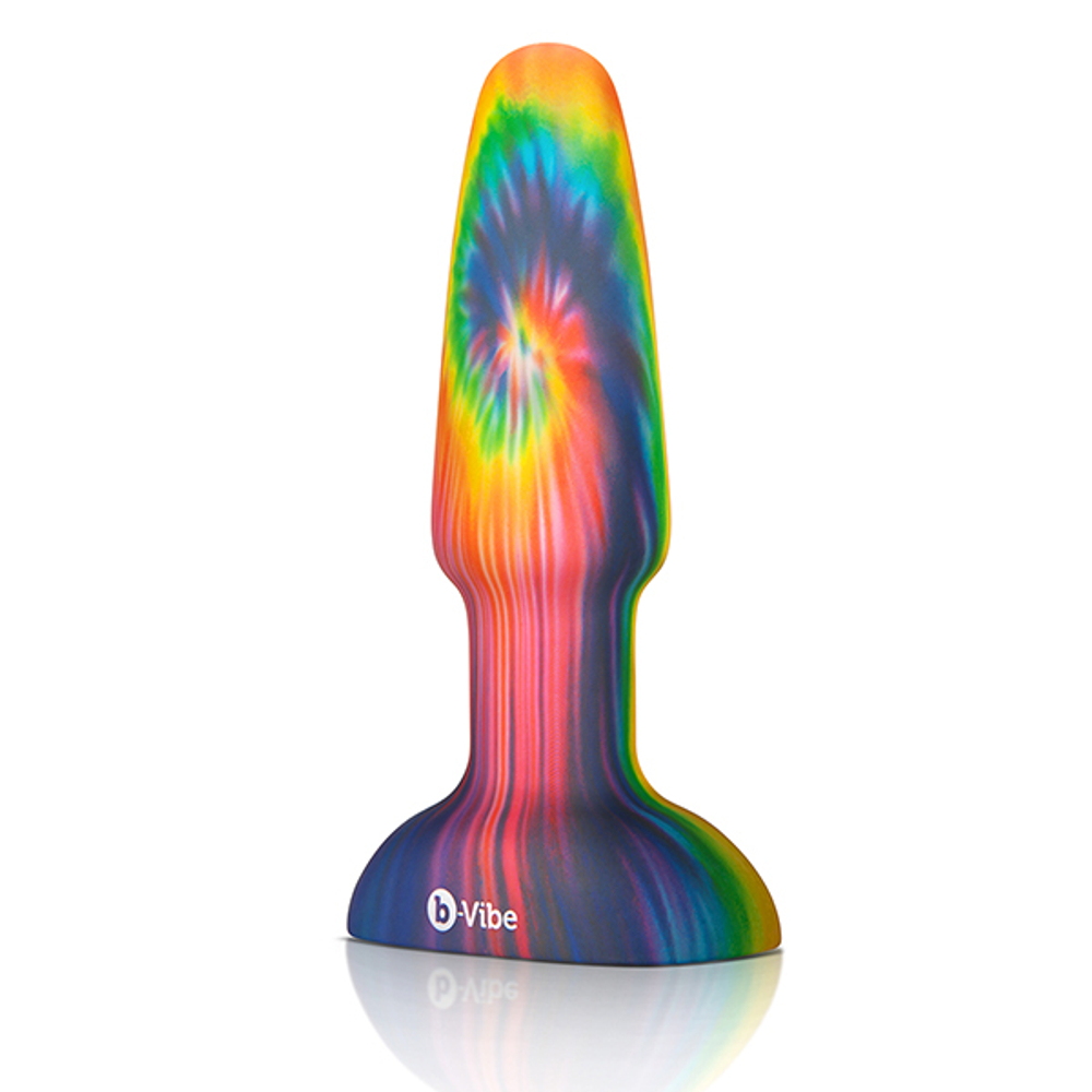 Анальная премиум-пробка с эффектом римминга 15см b-Vibe Peace & Love Tie-Dye BV-026