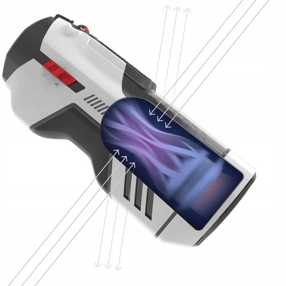 Автоматический мастурбатор Leten Alice Future Pro 3.0 (вагина и анус) (Цвет: бело-черный)