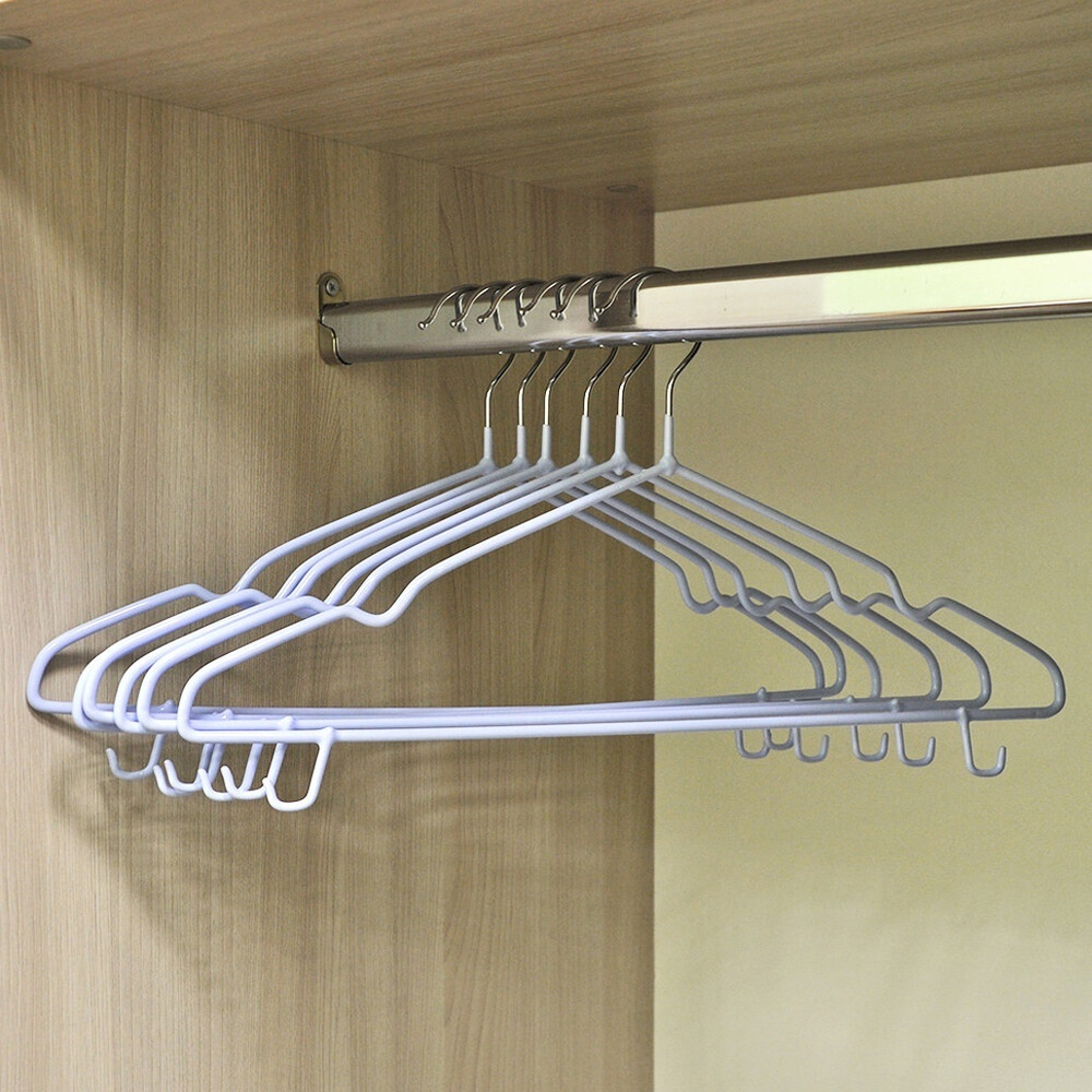 Набор металлических вешалок 6шт, цвет голубой