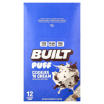 Built, Puff, протеиновые батончики, печенье с кремом, 12 батончиков по 40 г (1,41 унции)