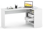 Компьютерный стол Woodville СПм-25 правый белый