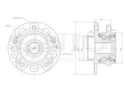 Ступица передняя/задняя (без ABS) UNIO HUB-20025