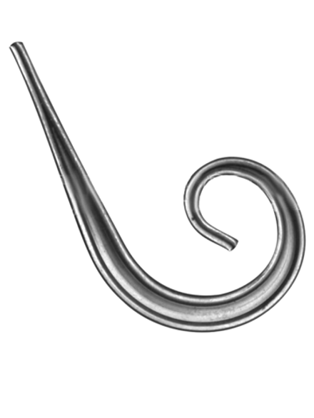 Кованый элемент вензель-запятая (70х123х1,2) мм, р-р материала Т15*15, вес 0,12 кг.