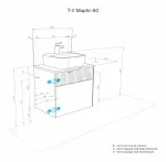 Тумба под раковину AQUATON Марбл 60