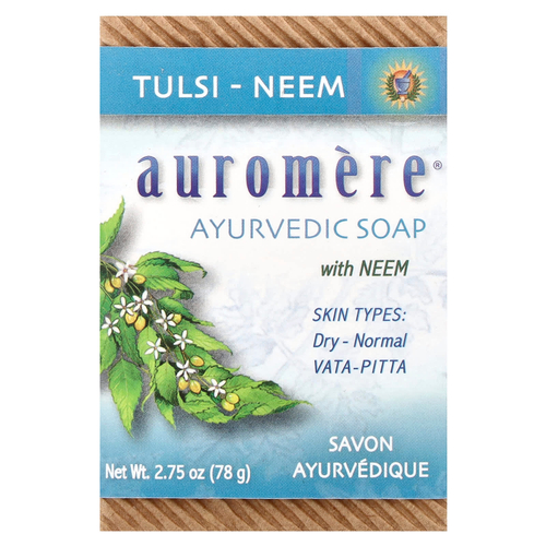 Auromere, Аюрведическое мыло с нимом, тулси-ним, 78 г (2,75 унции)