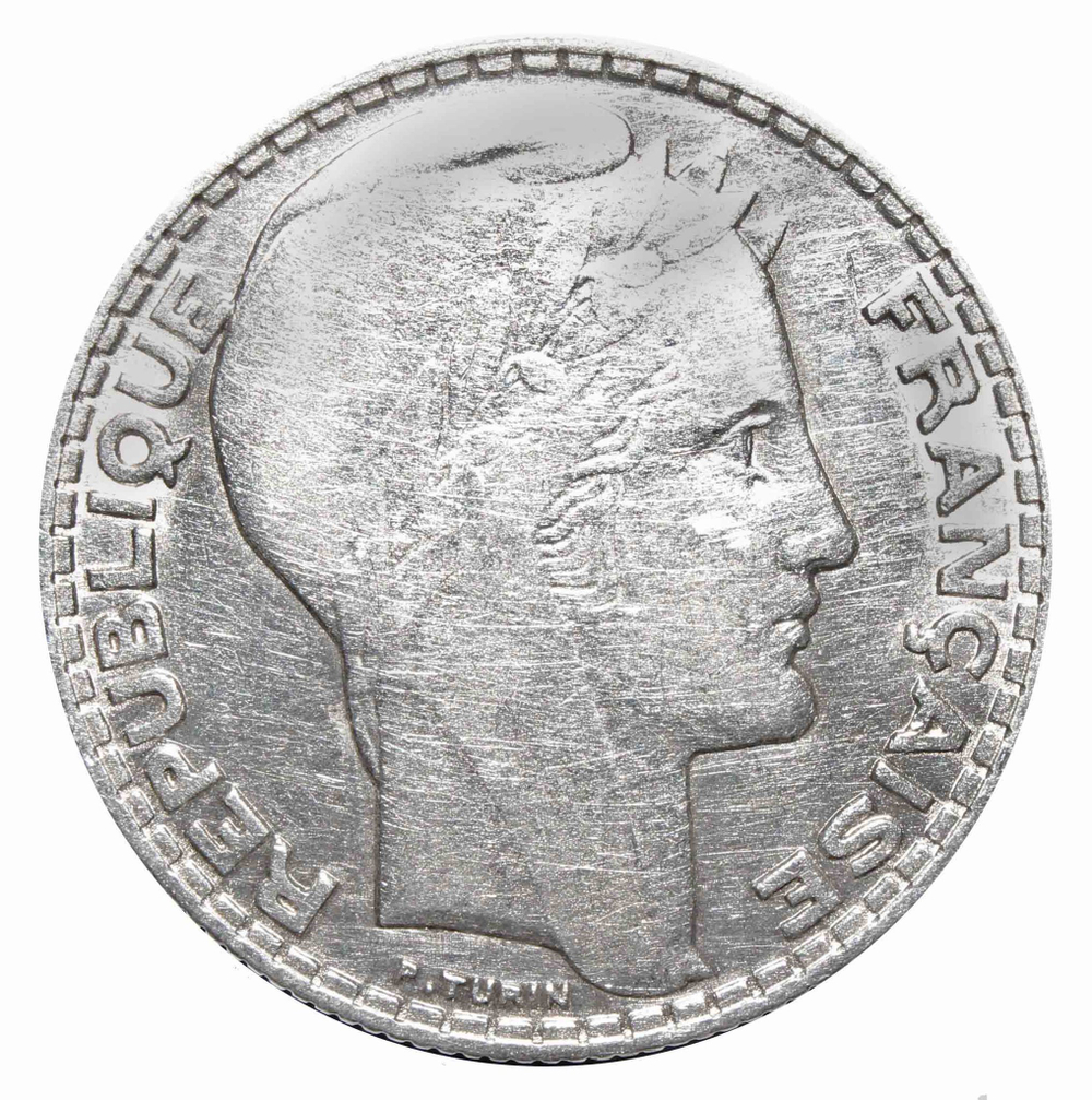 10 франков 1932 год. Франция. Серебро. VF