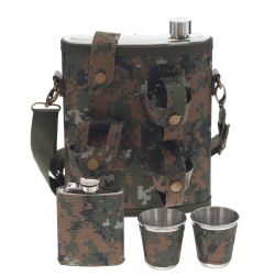 GAEM Набор из 4-х предм.: фляжка 1350 мл, 2 стопки 70 мл, фляжка 100 мл, L19 W10,5 H23,5 см