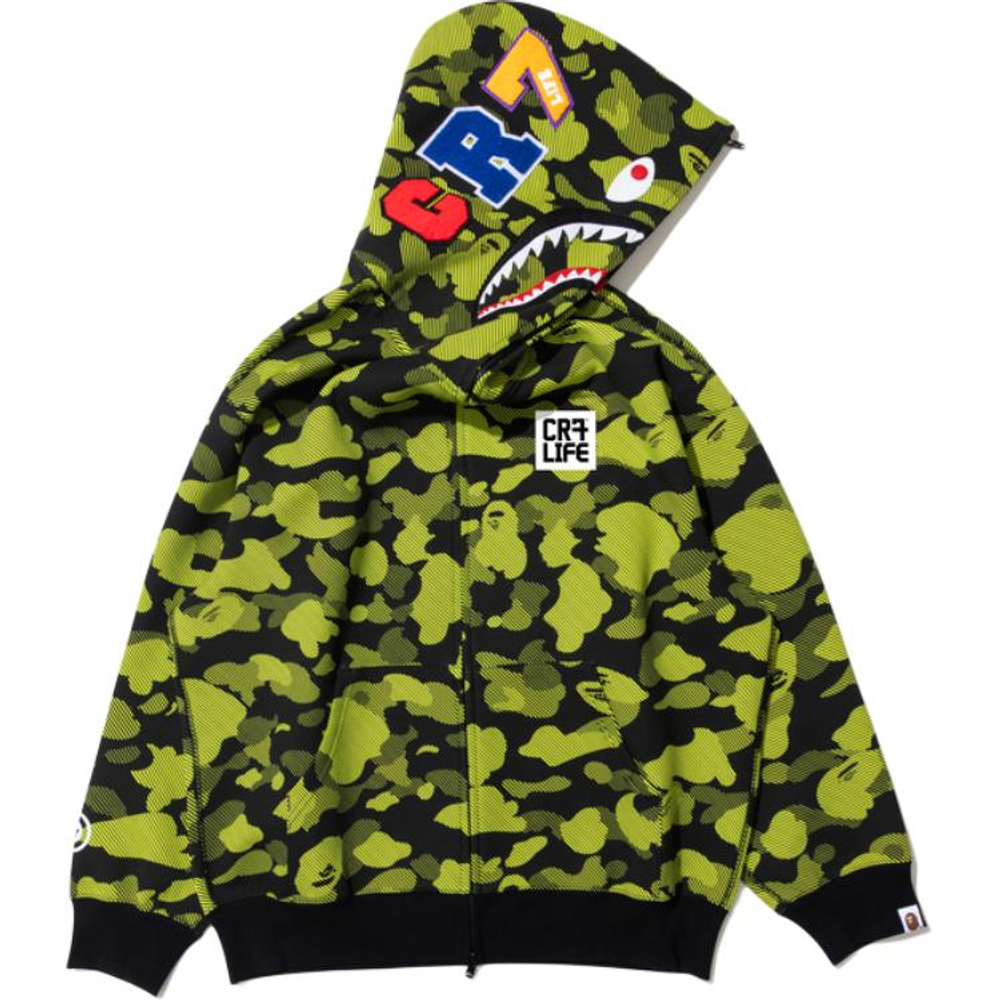 A Bathing Ape Bathing Ape Sweatshirts Cardigan Drop Shoulder Sleeve Moderate No Fleece Lined Zip Closure 0zxswm911151p