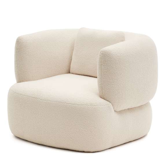 Кресло Martina, белое букле