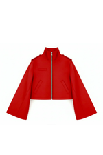 Ветровка укороченная в красном