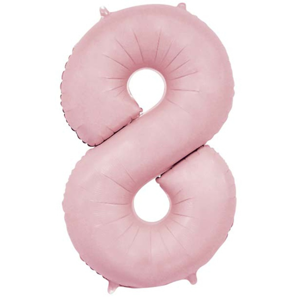 Шар фольгированный Цифра 8 109 см (Розовый)