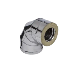 Колено Ferrum DN150*210 90 градусов 0,8/430 сэндвич 16048