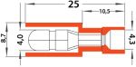 Разъем штекерный полностью изолированный штекер 4 мм 0.5-1.5 мм² (РШПи-п 1.5-4/РшИпп 1,25-4) красный