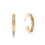 Серьги Hoop Multicolour Pastel Gold 15мм Coeur de Lion