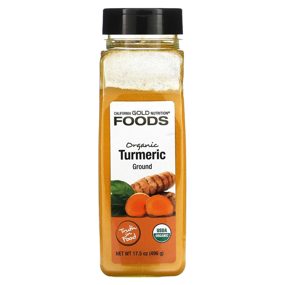 California Gold Nutrition, Foods, органическая куркума, молотая, 496 г (17,5 унции)