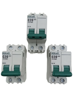 автоматический выключатель 2п 20А тип С 4,5кА серия ВА-101 DEKraft (3шт)